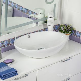 Накладная раковина Melana 7686-805 63см белый